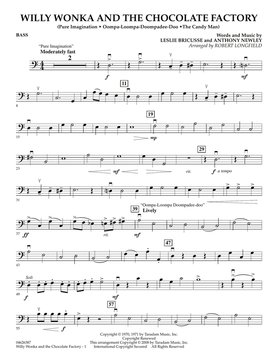 Willy Wonka And The Chocolate Factory (Medley) - Bass