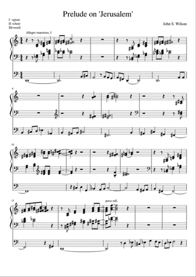 Prelude on Jerusalem