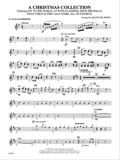 Christmas Collection: E-flat Alto Saxophone