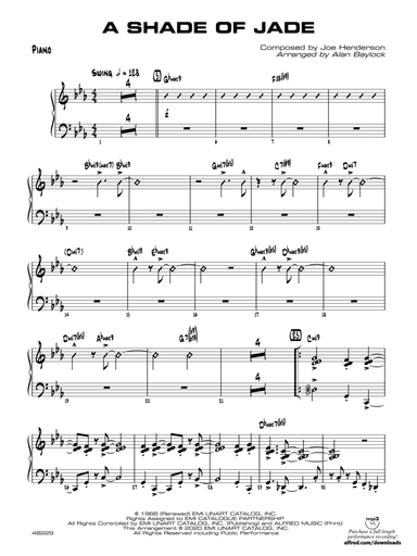A Shade of Jade: Piano Accompaniment