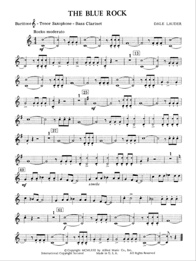 The Blue Rock (with optional Drum Set part): Baritone T.C.