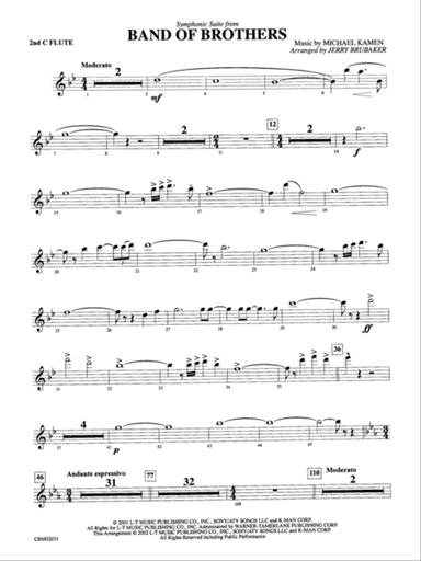 Band of Brothers, Symphonic Suite from: 2nd Flute