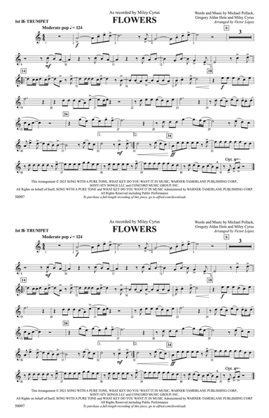 Flowers: 1st B-flat Trumpet