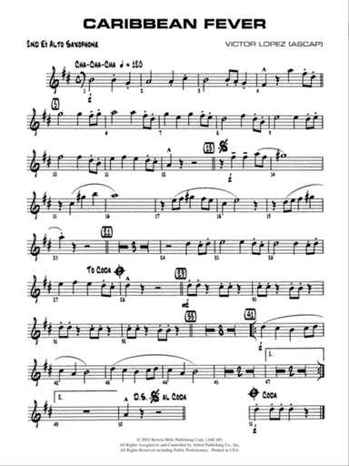 Caribbean Fever: 2nd E-flat Alto Saxophone