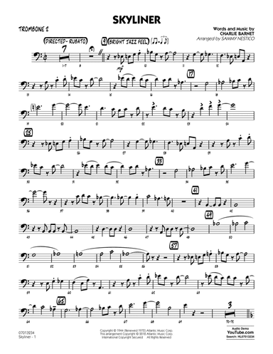 Skyliner (arr. Sammy Nestico) - Trombone 2