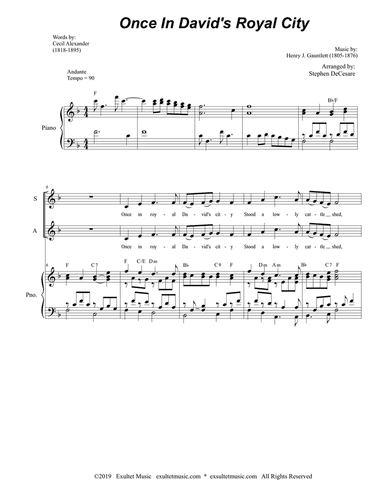 Once In Royal David's City (SAB)