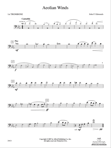 Aeolian Winds: 1st Trombone