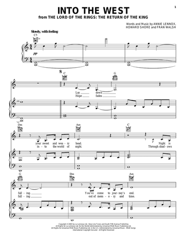 Into The West (from The Lord Of The Rings: The Return Of The King)