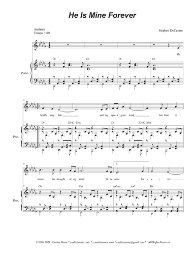 He Is Mine Forever (Unison choir)