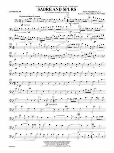 Sabre and Spurs (March of the American Cavalry): Baritone B.C.