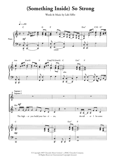 (Something Inside) So Strong (Arr. Berty Rice)