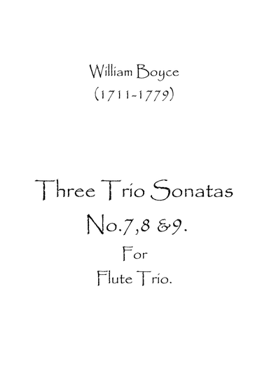 Three Trio Sonatas No.7,8 & 9