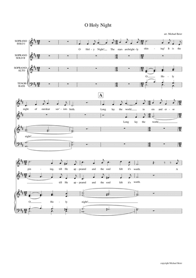 O HOLY NIGHT Solo/Solo/ChoirSATB
