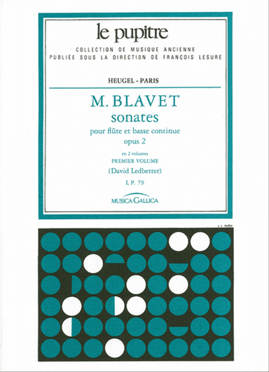 Sonates pour flutes et continuo op 2 volume 1