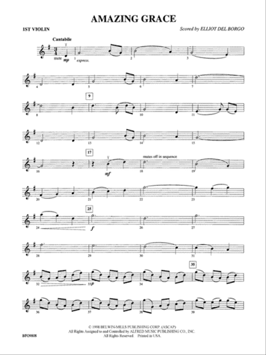 Amazing Grace: 1st Violin