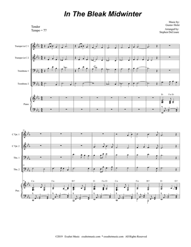 In The Bleak Midwinter (Brass Quartet and Piano - Alternate Version)