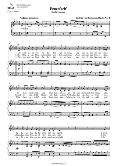 Feuerfarb', Op. 52 No. 2 (E-flat Major)