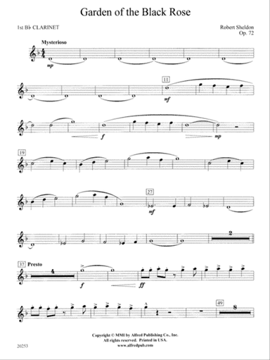 Garden of the Black Rose: 1st B-flat Clarinet
