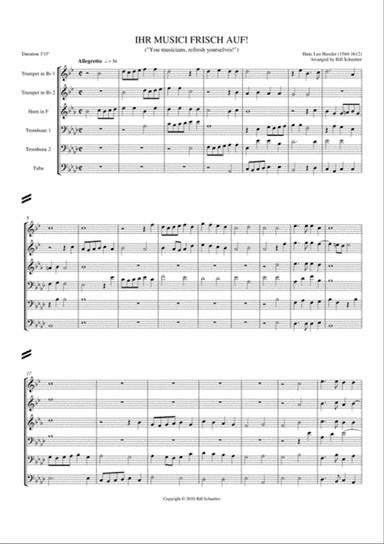 Ihr Musici, frisch auf!