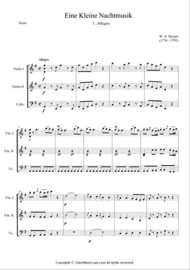 Serenade No.13 "Eine Kleine Nachtmusik" in G major, K.525 1.Allegro