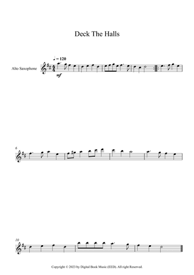 Deck The Halls (Alto Sax)