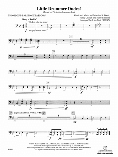 Little Drummer Dudes!: 1st Trombone