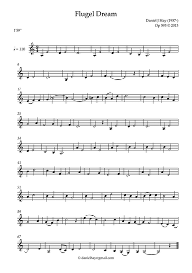 Flugal Dreams (Opus 593) for Flugal Horn