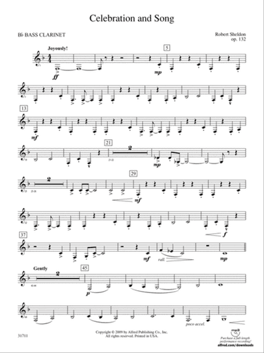 Celebration and Song: B-flat Bass Clarinet