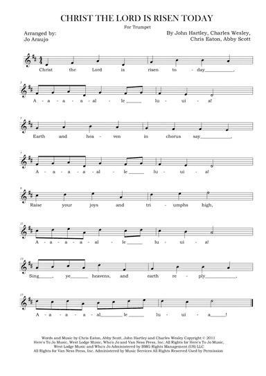 CHRIST THE LORD IS RISEN TODAY