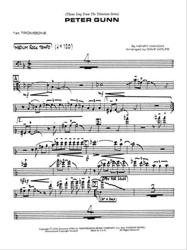 Peter Gunn: 1st Trombone