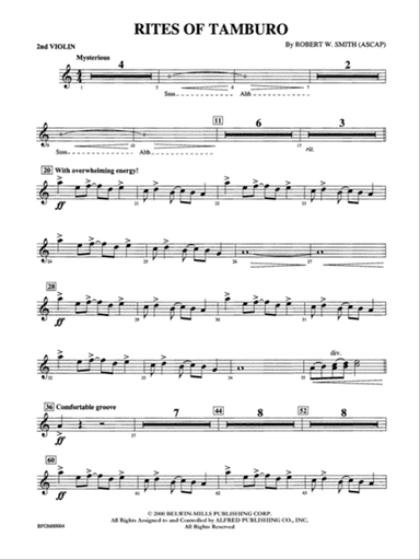 Rites of Tamburo: 2nd Violin