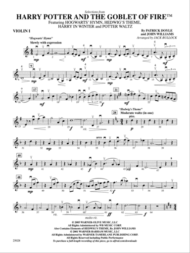 Harry Potter and the Goblet of Fire,™ Selections from: 1st Violin