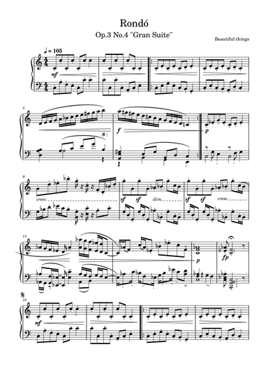 Rondó-Beautiful things Op.3 No.4