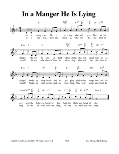 In A Manger He Is Lying