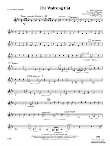 The Waltzing Cat: E-flat Alto Clarinet