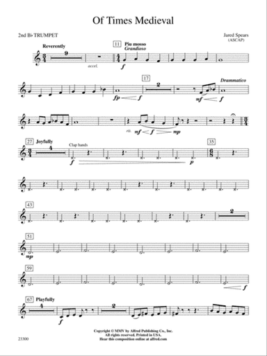 Of Times Medieval: 2nd B-flat Trumpet