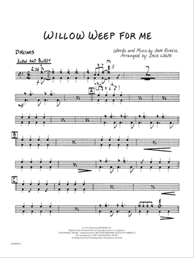 Willow Weep for Me: Drums
