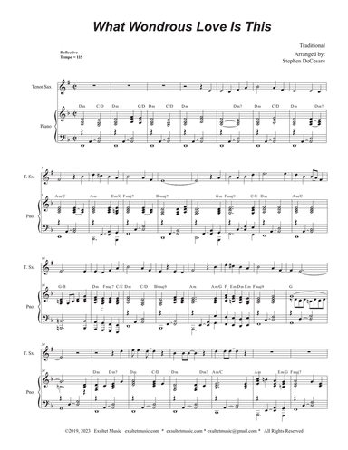 What Wondrous Love Is This (Tenor Saxophone and Piano)