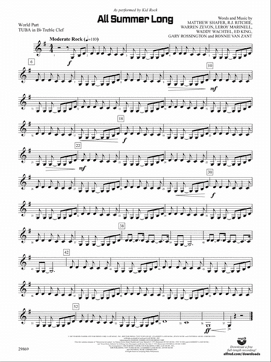 All Summer Long: (wp) B-flat Tuba T.C.