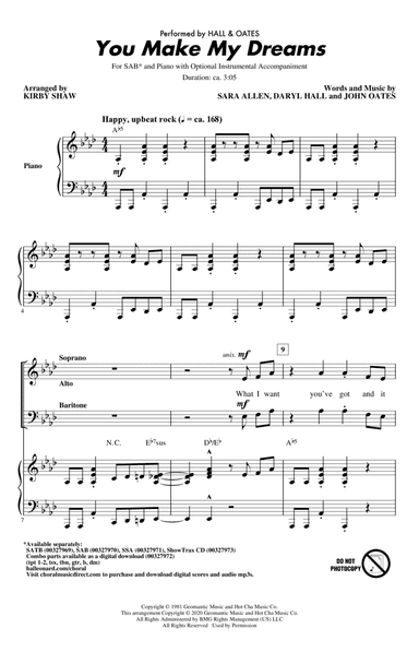 You Make My Dreams (arr. Kirby Shaw)