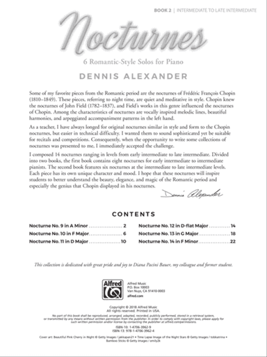 Nocturnes, Book 2: 6 Romantic-Style Solos for Piano