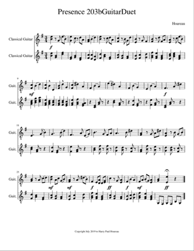 Presence 203 Guitar Duet