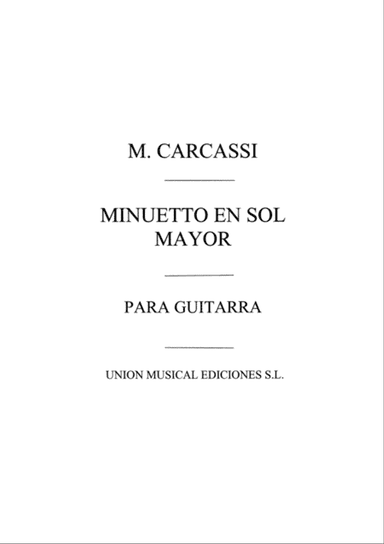 Minuetto En Sol Mayor (Rosado) Guitar