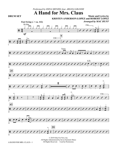 A Hand For Mrs. Claus (arr. Mac Huff) - Drums