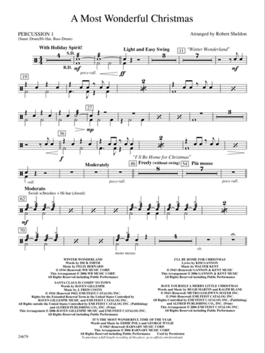 A Most Wonderful Christmas: 1st Percussion