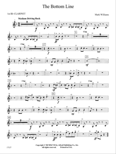 The Bottom Line: 1st B-flat Clarinet