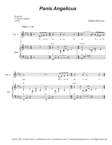 Panis Angelicus (Vocal Trio - Soprano solo with added Soprano and Alto solo)