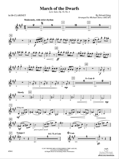 March of the Dwarfs: 1st B-flat Clarinet