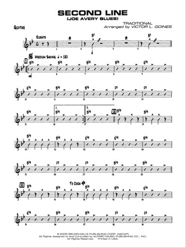 Second Line (Joe Avery Blues): Guitar