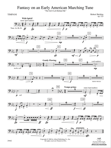 Fantasy on an Early American Marching Tune: Timpani